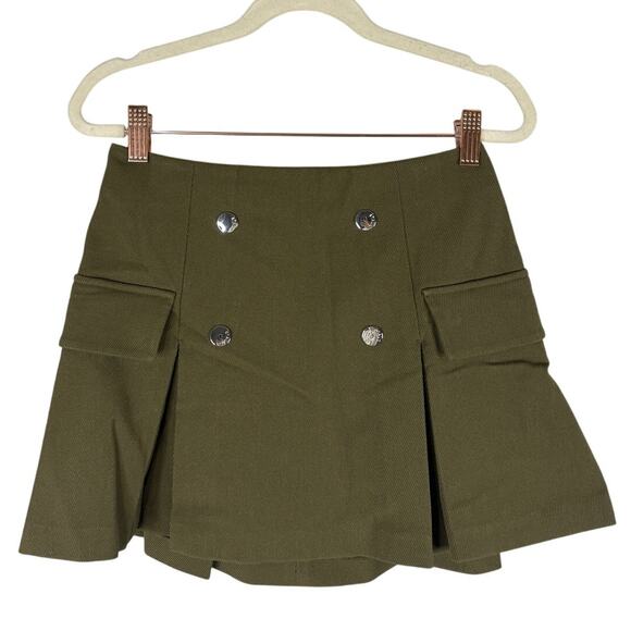 Staud Division Mini Skirt Pleated Academia Utility Streetwear Cargo Y2K Sz 0 - Picture 3 of 9